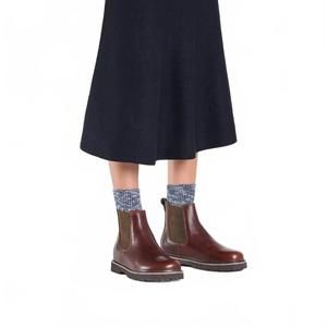 NEW BIRKENSTOCK women's highwood chelsea boot in chocolate leather